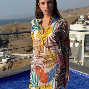 VESTIDO BORLAS Y PEDRERIA