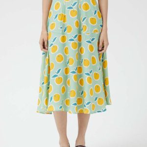 FALDA MIDI NARANJAS