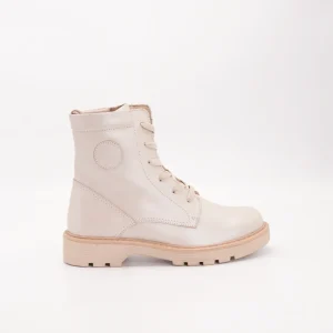 Bota en cuero beige
