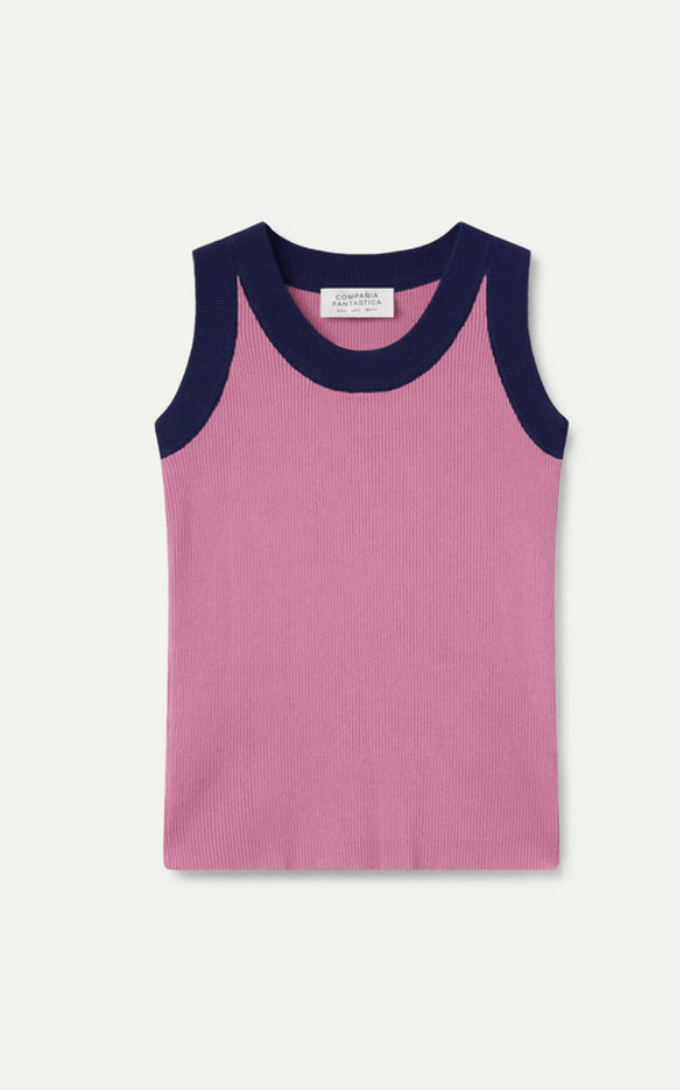 TOP PUNTO BICOLOR ROSA - Imagen 3