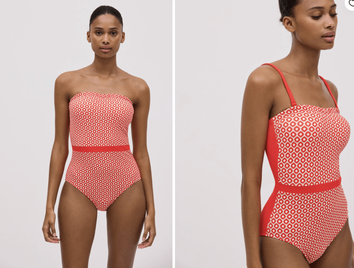BAÑADOR BANDEAU PIQUÉ - Imagen 2