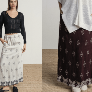 FALDA LARGA ESTAMPADO GEOMETRICO