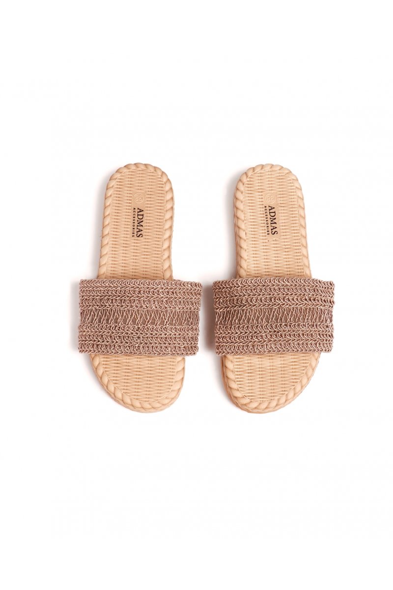 SANDALIA CROCHET VERDE O BEIGE - Imagen 5