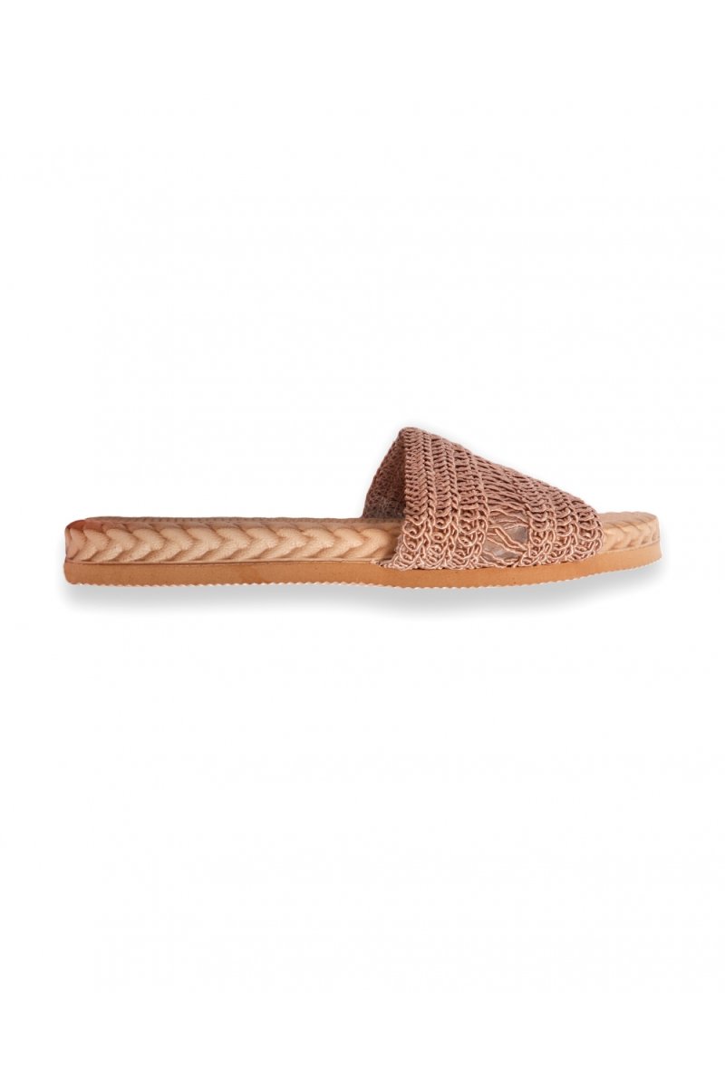 SANDALIA CROCHET VERDE O BEIGE - Imagen 4